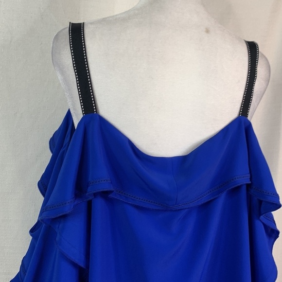 Gibson Latimer Blue Cold Shoulder Top- NWT - Picture 9 of 14